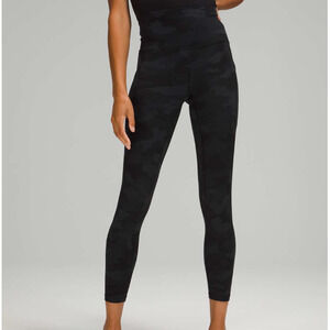 Lululemon Align Pant 25" Heritage 365 Camo Deep Coal Multi Women's Size 6